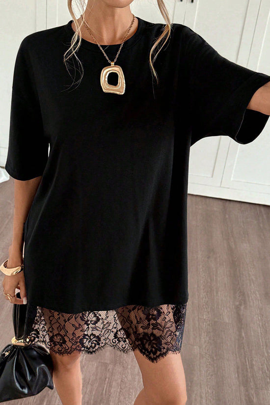 Lace Hem Casual Dress