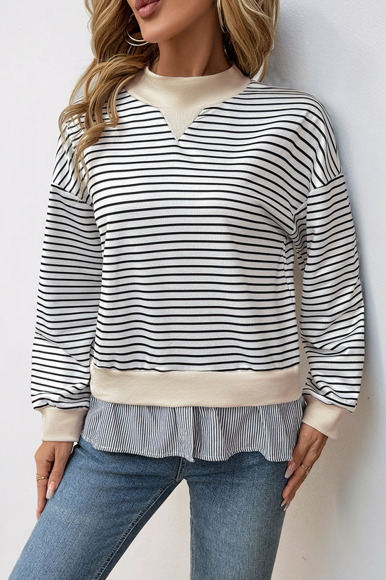 Striped Layered Sweatshirt