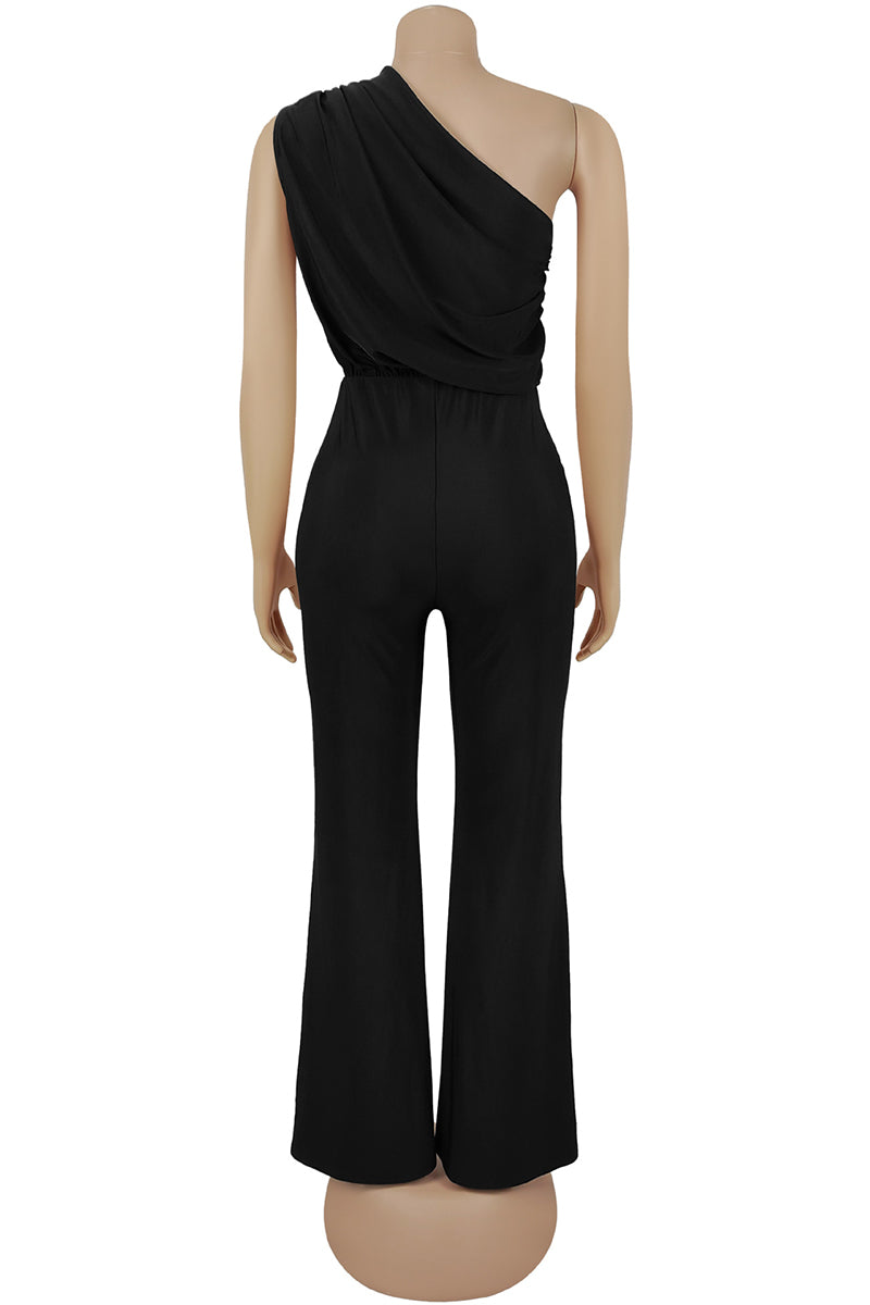 Elegant One-Shoulder Wide-Leg Jumpsuit