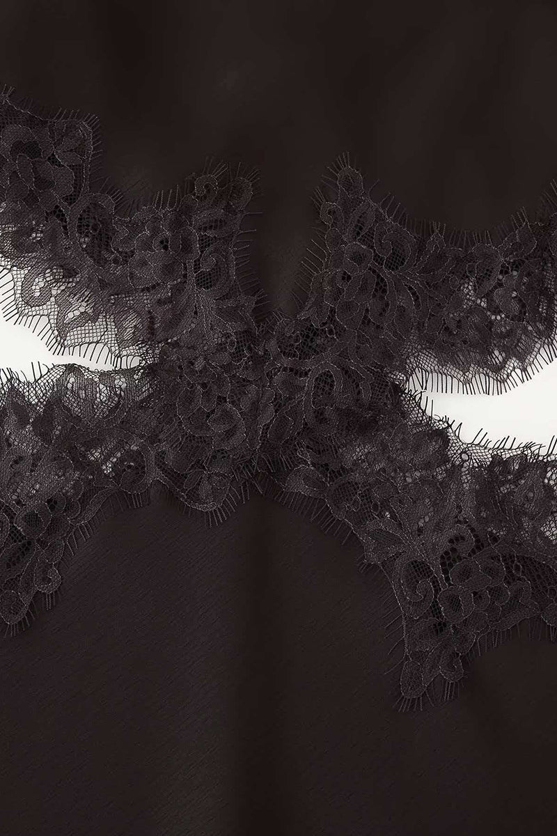 Asymmetric Lace Trim Casual Dress