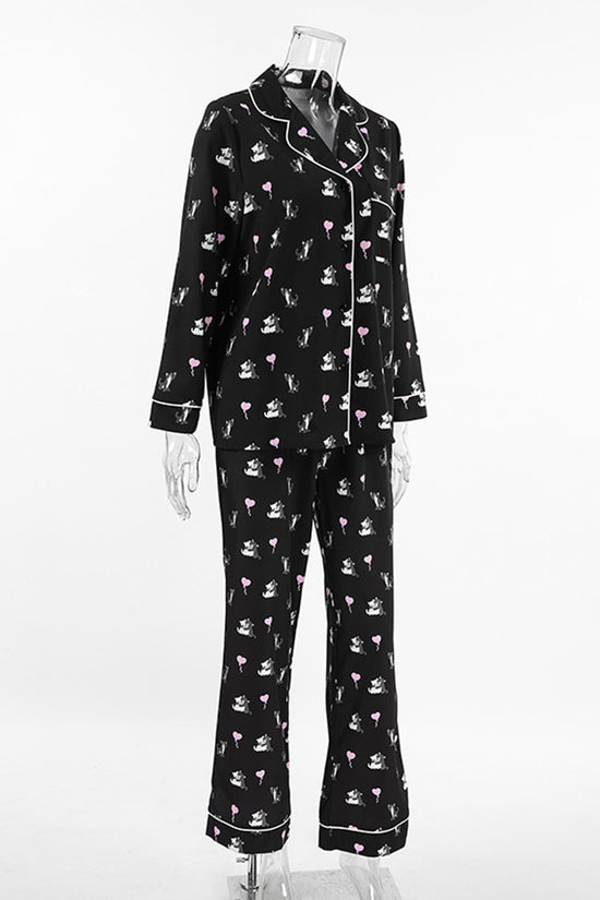 Cozy Print Pajama Set