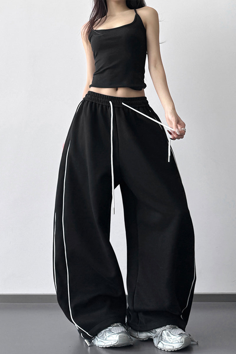 Relaxed Wide-Leg Casual Pants
