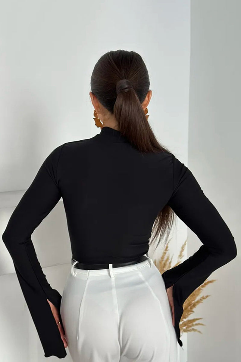 Chic Cutout Long Sleeve Top