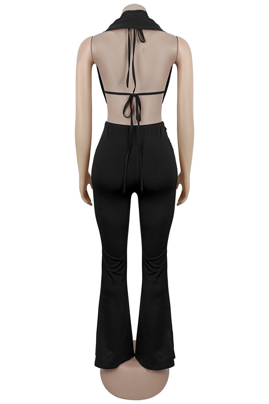 Elegant Halter Neck Pants Set