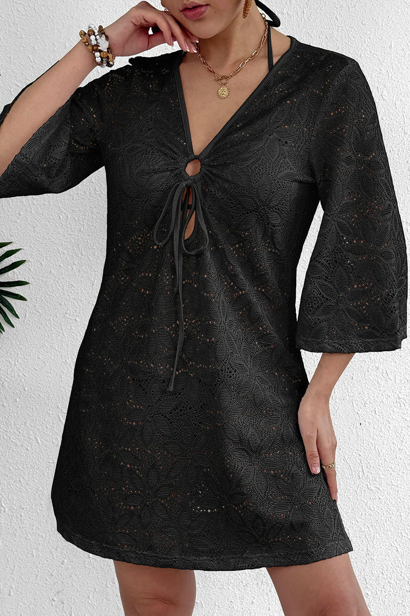 Tie-Front V-Neck Cover-Up