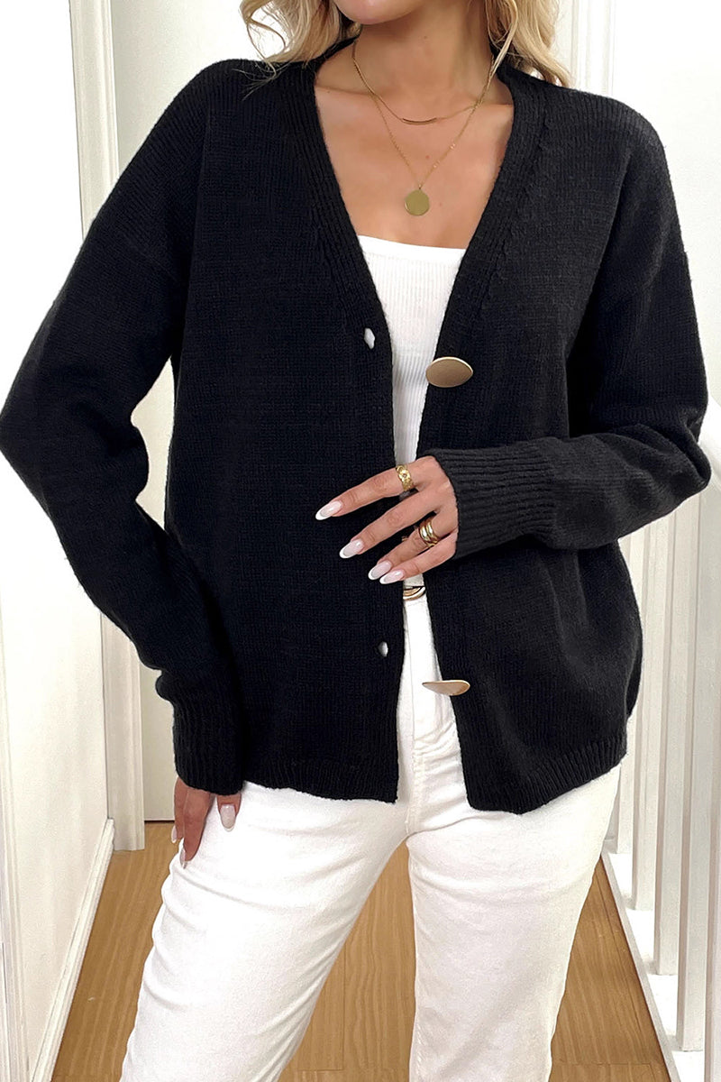 Sleek Long Sleeve Button Cardigan