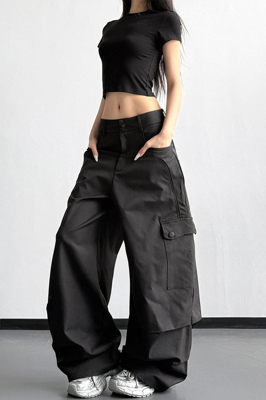 Wide-Leg Cargo Pants