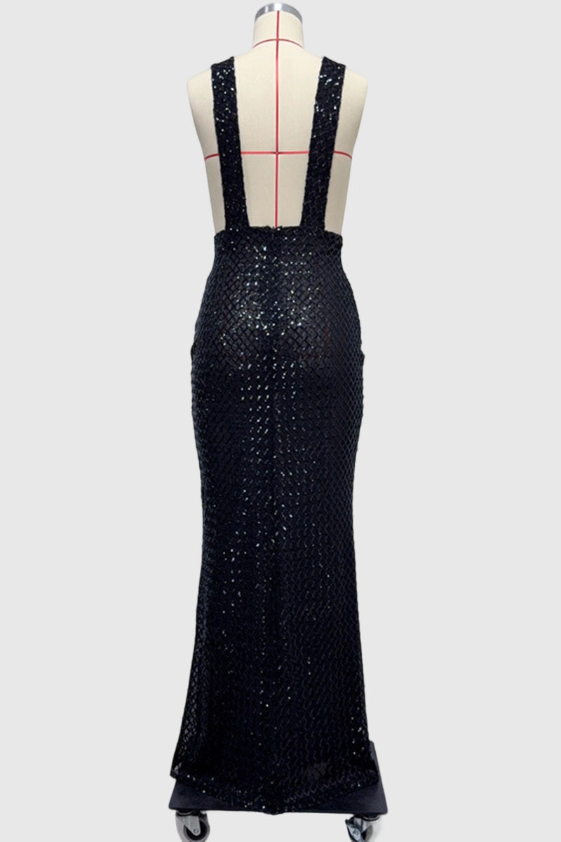 Elegant Bow-Accent Sleeveless Evening Gown