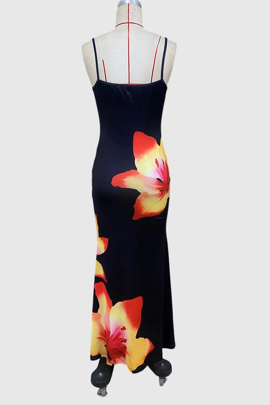 Floral Print Sleeveless Casual Dress