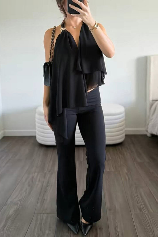 Layered V-Neck Sleeveless Top