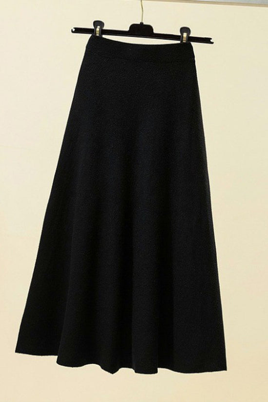 Elegant High-Waisted Midi Skirt