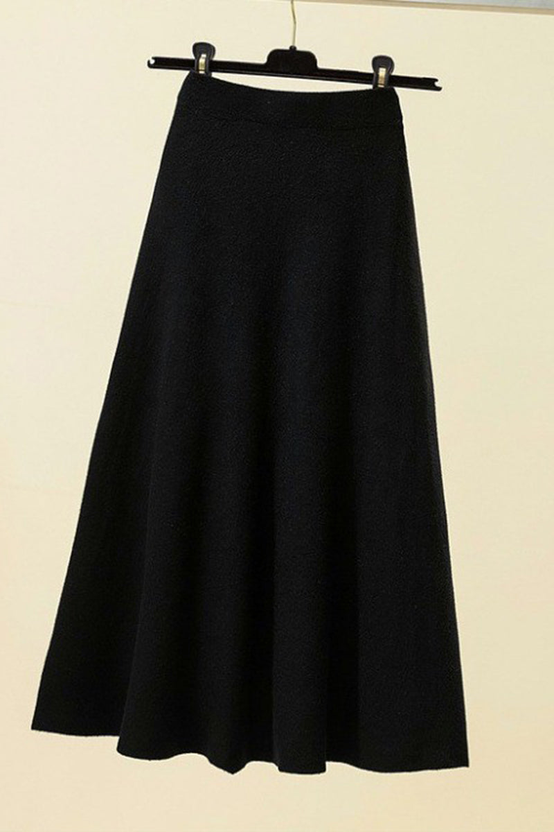 Elegant High-Waisted Midi Skirt