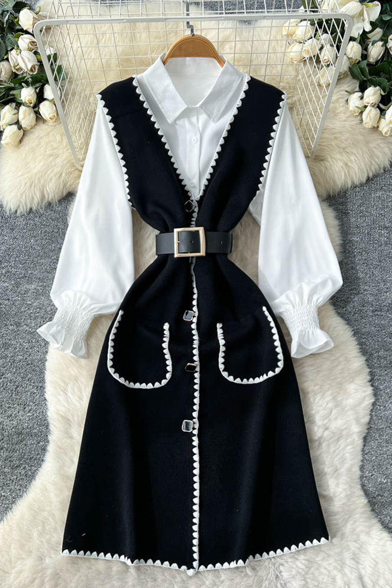 Sleeveless Casual Dress with Trim