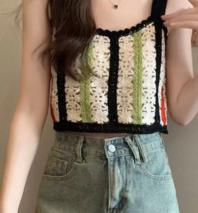 Crochet Floral Patchwork Tank Top