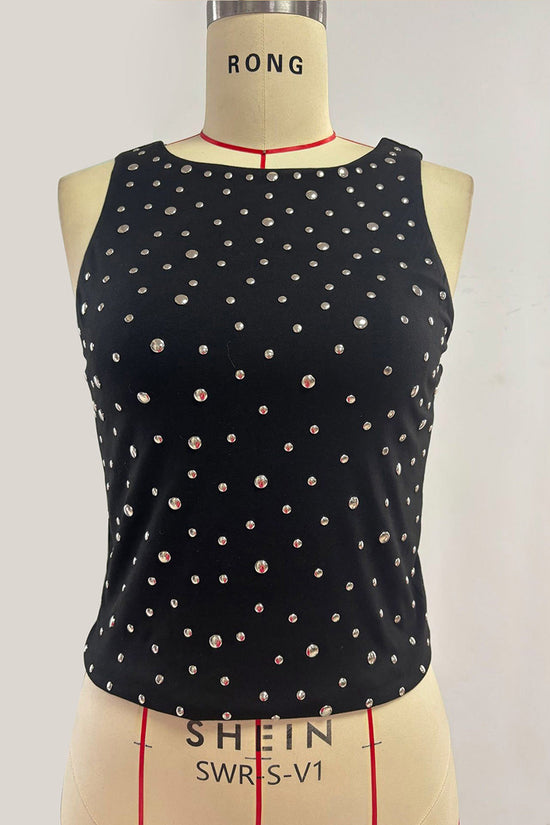 Studded Sleeveless Tank Top