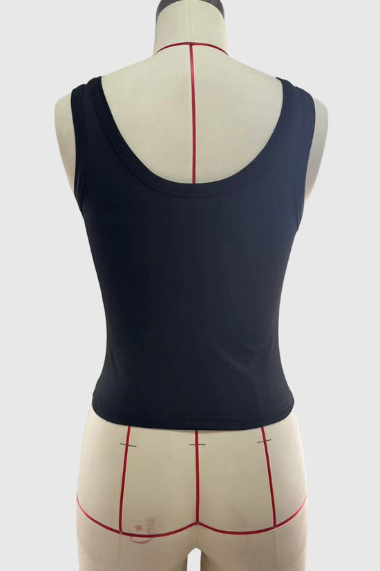 Embellished Sleeveless Tank Top