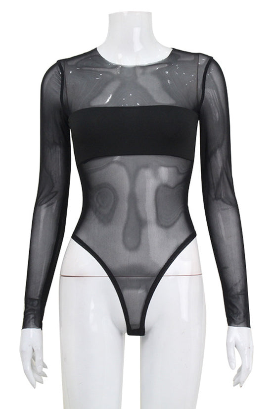 Sheer Long Sleeve Bodysuit