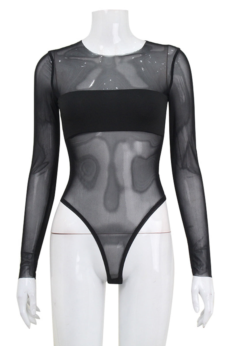 Sheer Long Sleeve Bodysuit