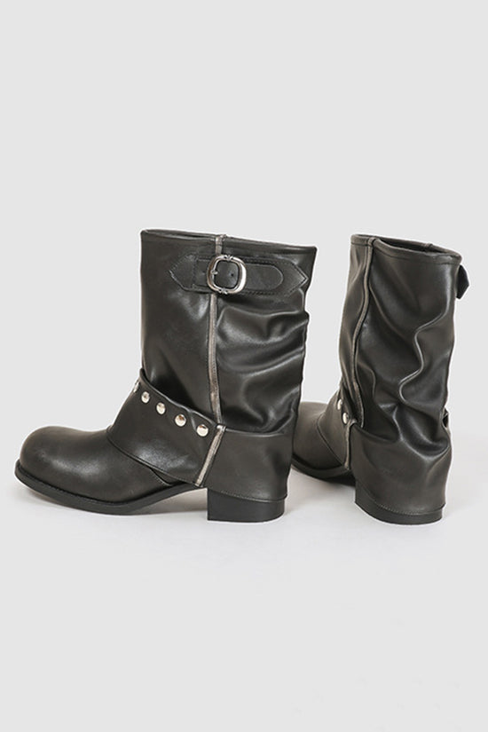 Chic Buckle Ankle Boots