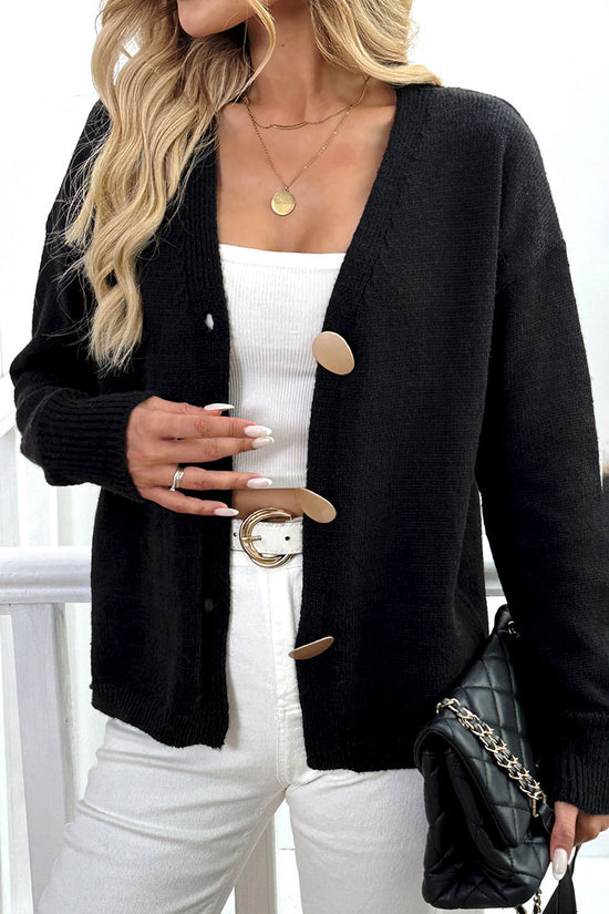 Sleek Long Sleeve Button Cardigan
