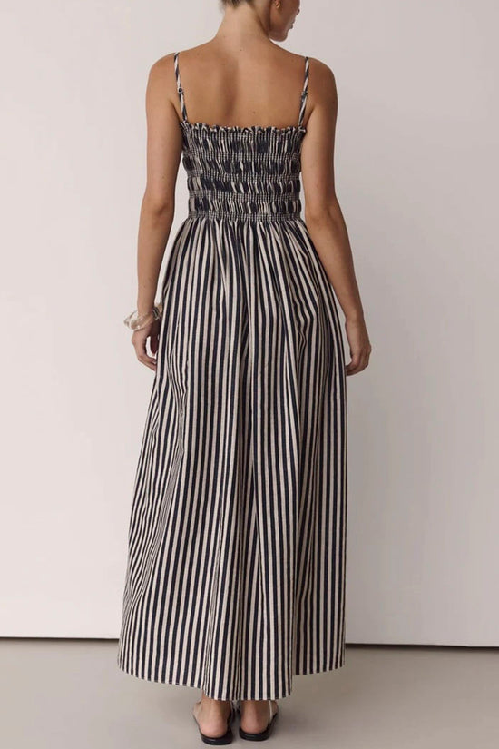 Striped Smocked Maxi Dress