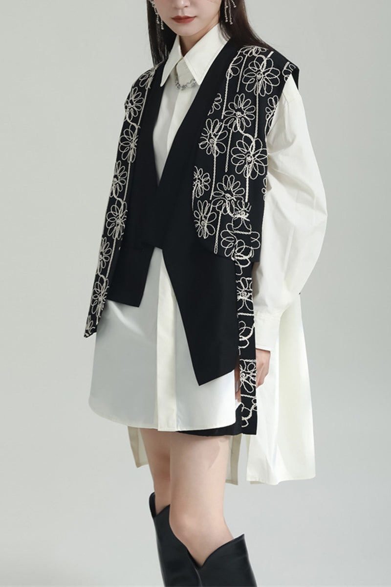 Floral Pattern Stylish Vest