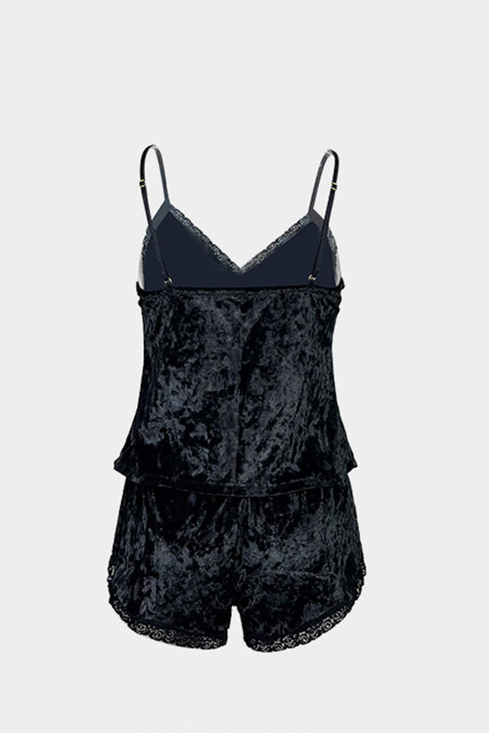 Lace Trim Sleeveless Pajama Set