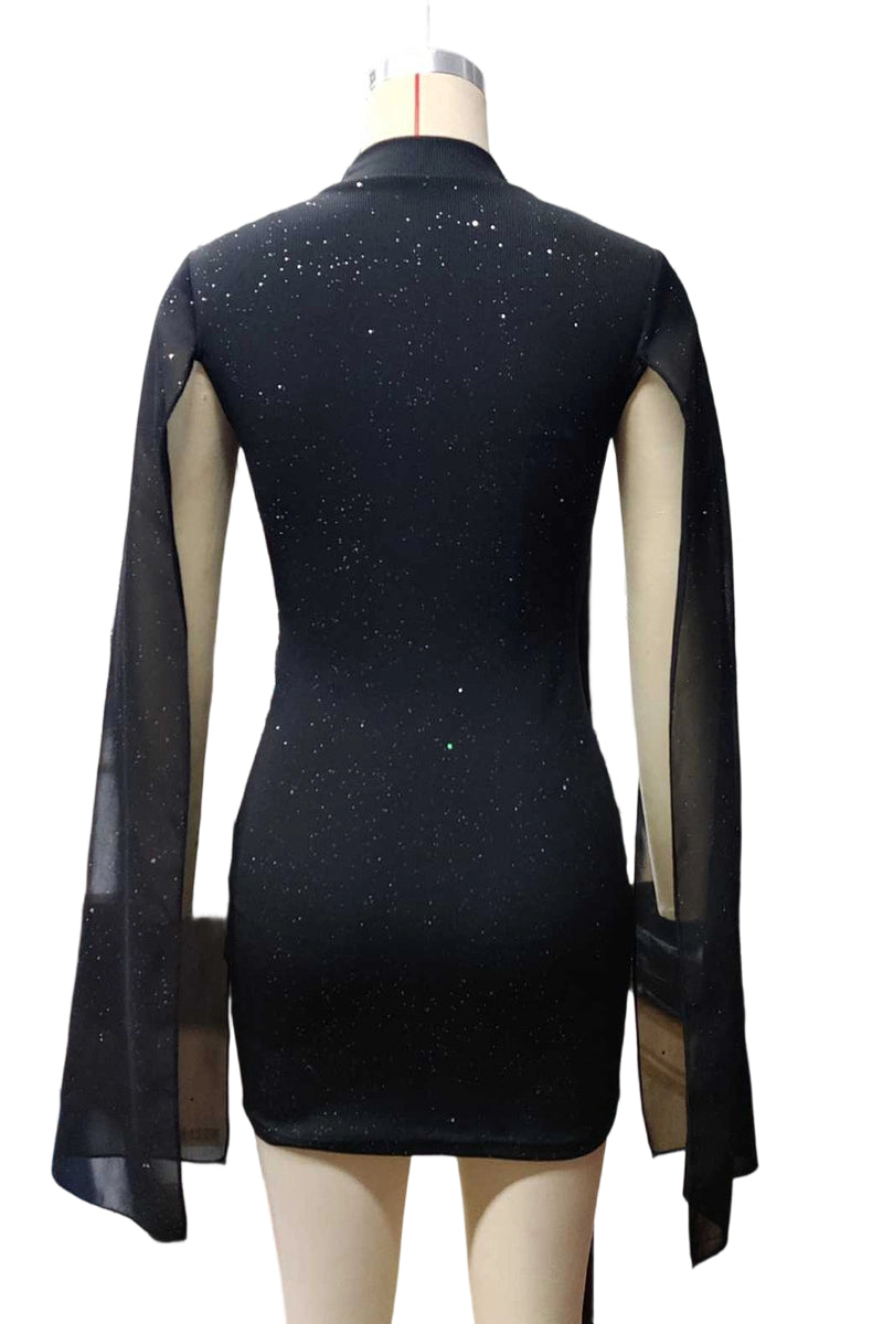 Elegant Cape Sleeve Bodycon Dress