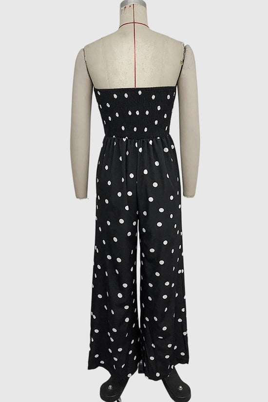 Polka Dot Strapless Jumpsuit