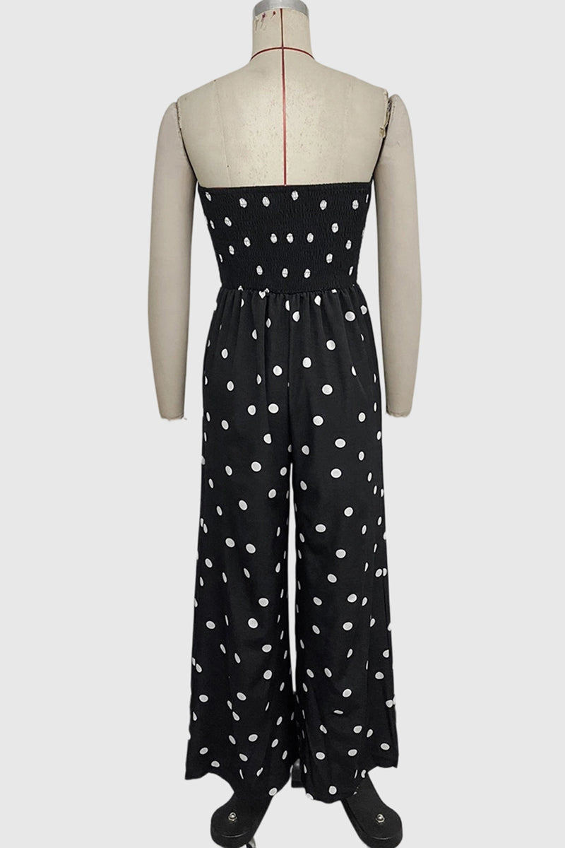 Polka Dot Strapless Jumpsuit