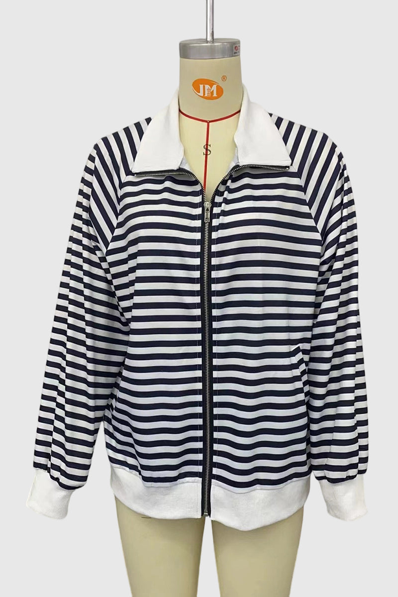 Striped Zip-Up Jacket