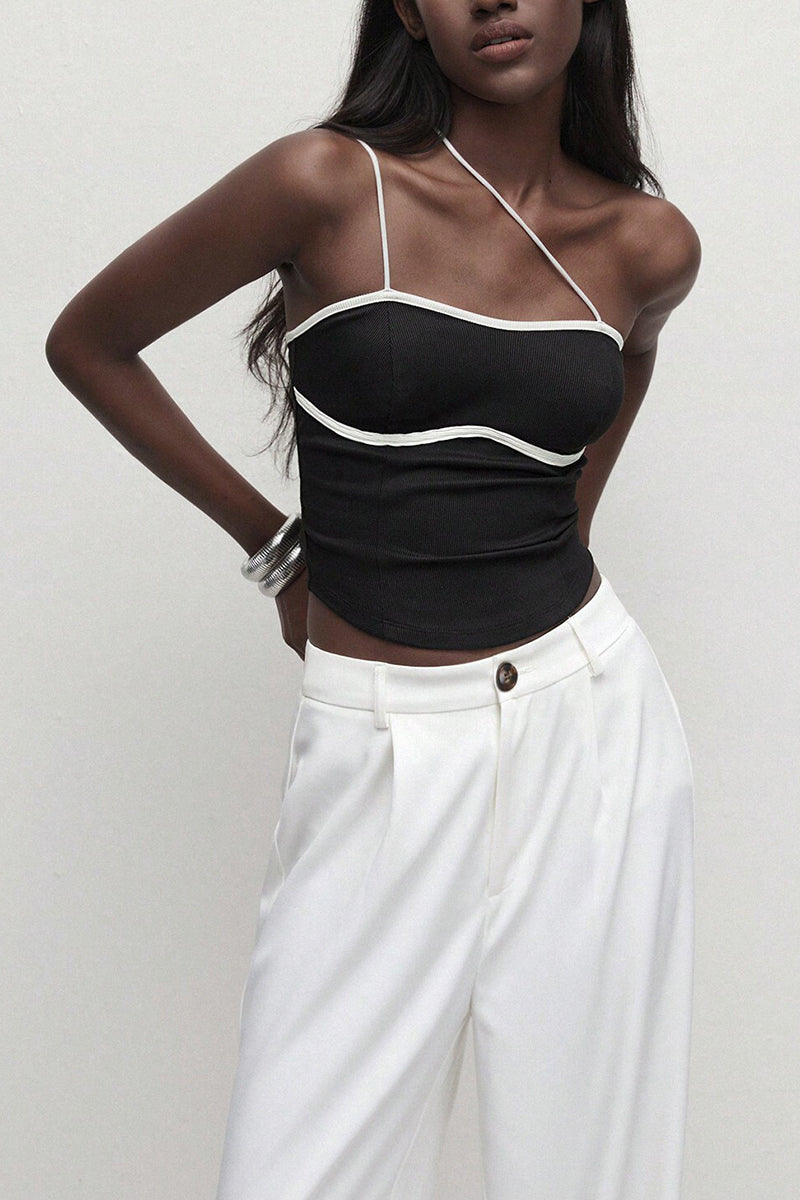Elegant Asymmetric Strappy Camisole