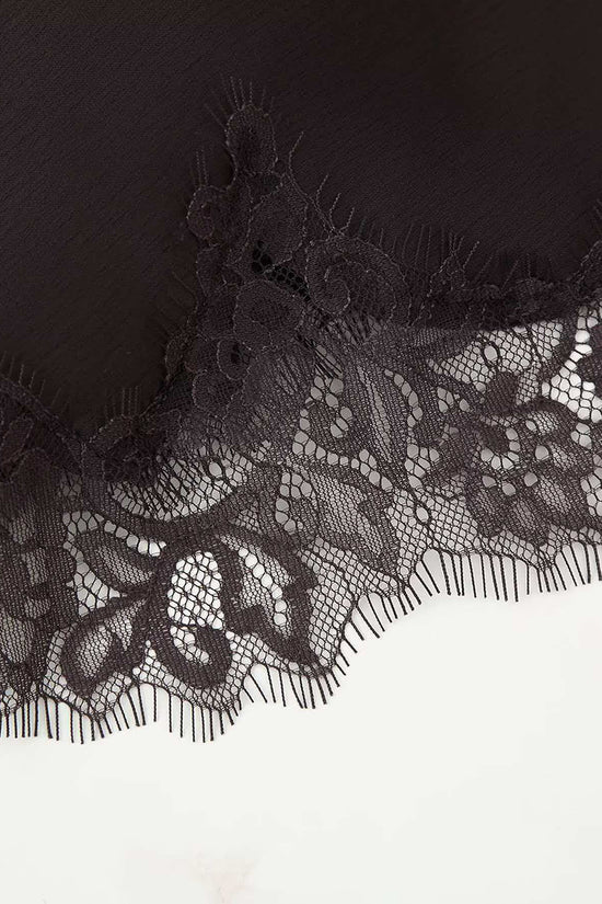 Asymmetric Lace Trim Casual Dress