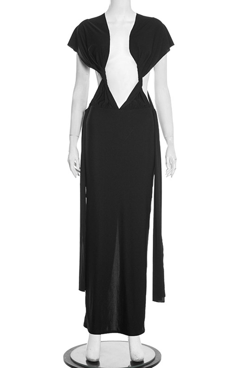 Cutout Maxi Casual Dress