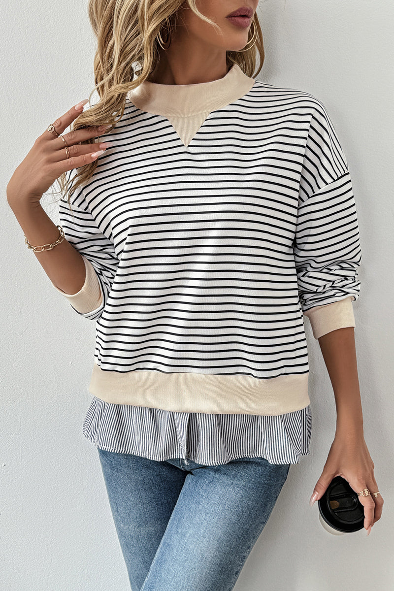 Striped Layered Sweatshirt