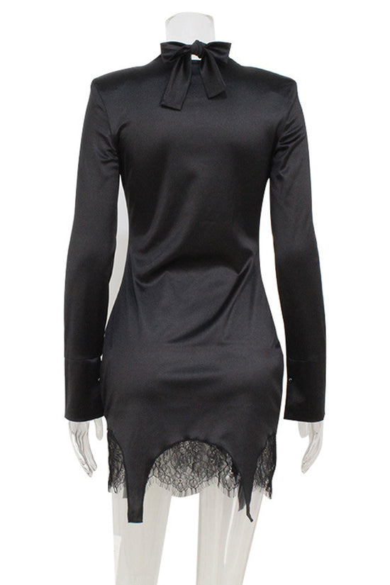 Elegant High Collar Bodycon Dress