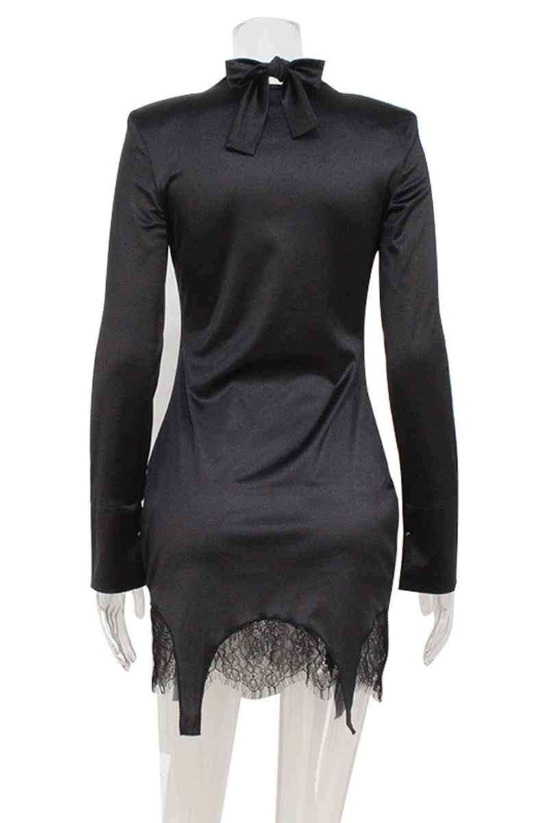 Elegant High Collar Bodycon Dress