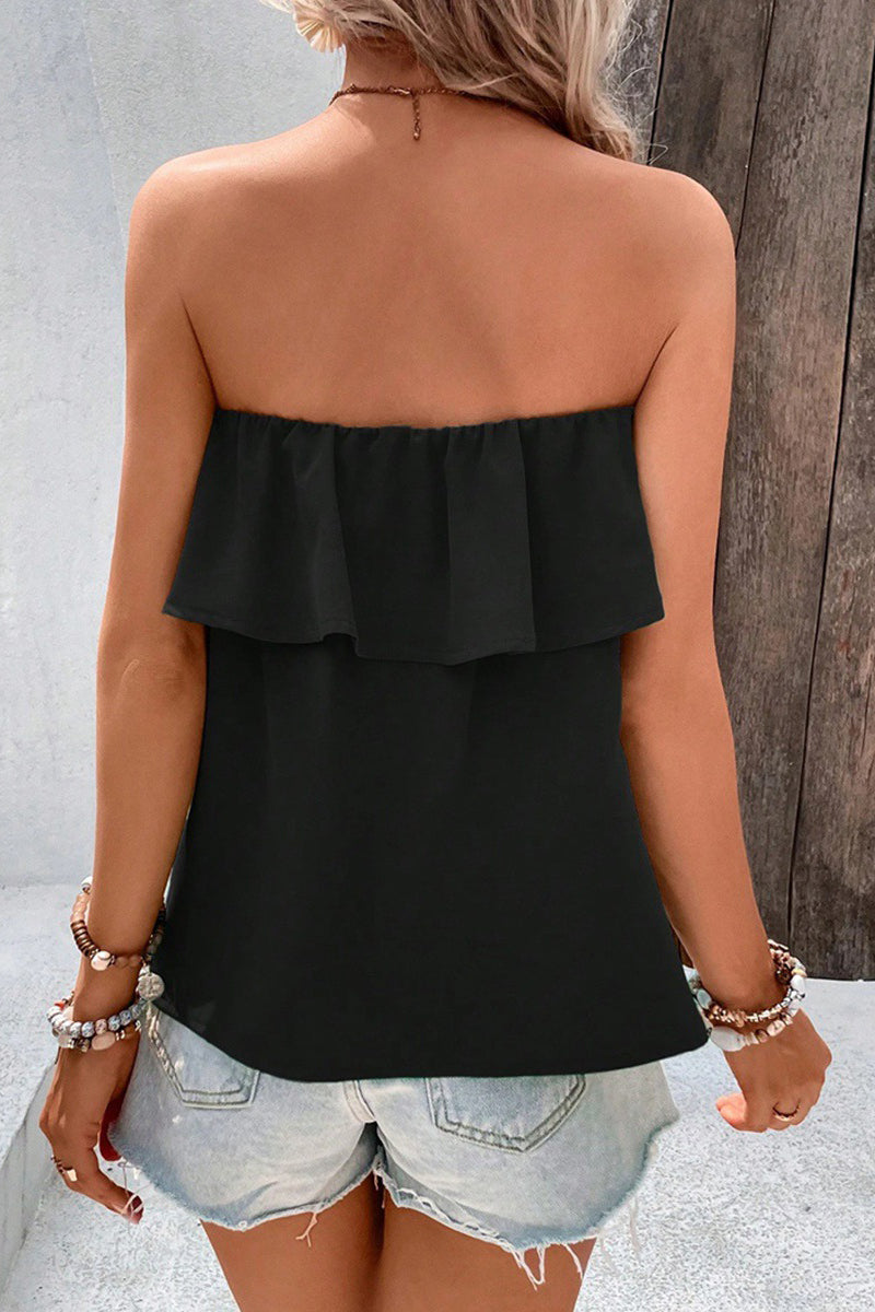 Flowy Strapless Layered Top
