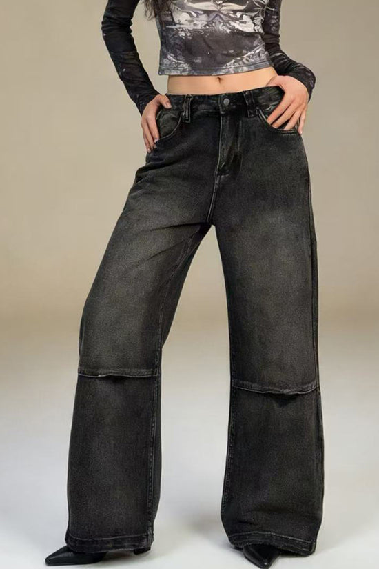 Washed Wide Leg Jeans