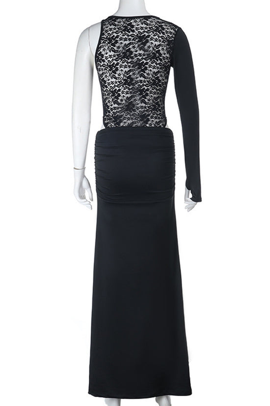 Elegant Lace Sleeve Skirt Set