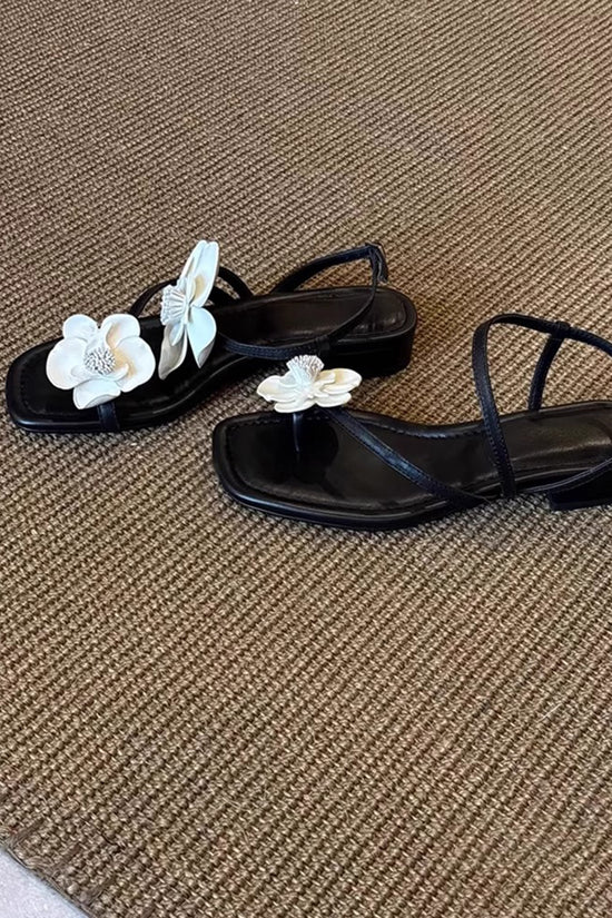 Floral Embellished Strappy Sandals