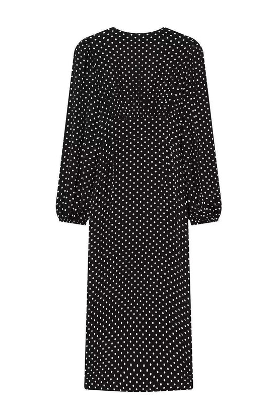 Polka Dot Long Sleeve Casual Dress