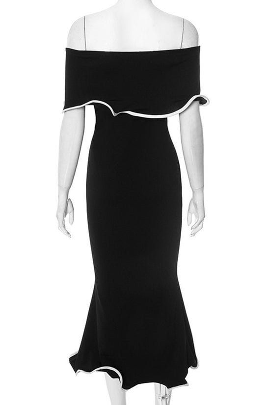 Off-Shoulder Ruffle Casual Dress