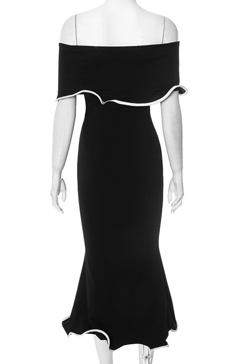 Off-Shoulder Ruffle Casual Dress