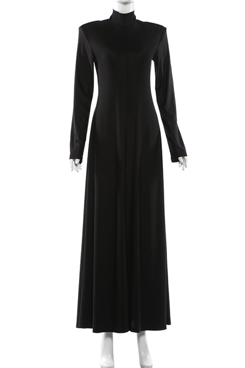 Elegant Long Sleeve Maxi Dress