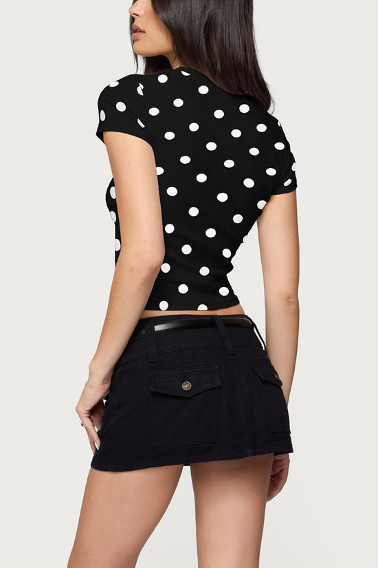 Polka Dot Short Sleeve T-Shirt