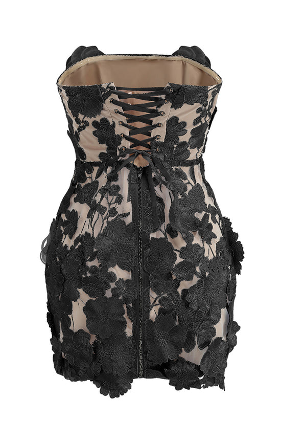 Strapless Floral Bodycon Dress