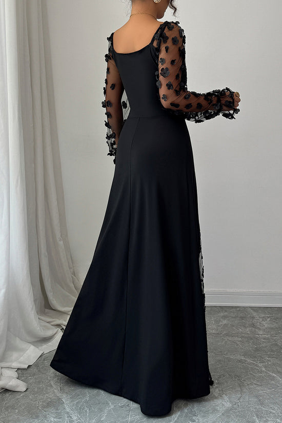 Elegant Long Sleeve Maxi Dress