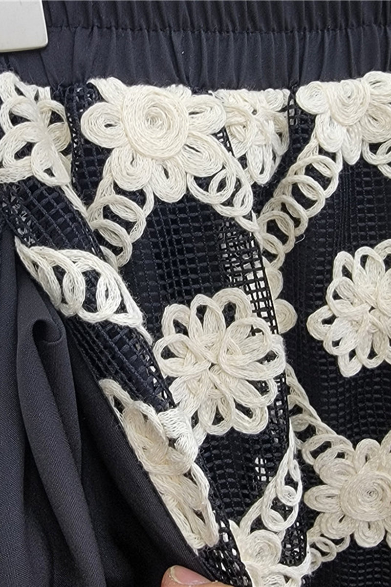Patterned Midi Skirt with Unique Design
