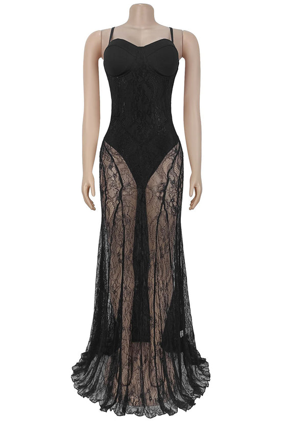 Elegance Sleeveless Sheer Bodycon Dress